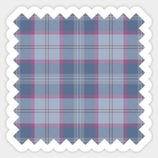 Pastel Blue and Pink Tartan Sticker